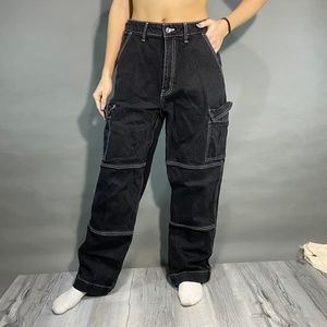 Wild Fable Black Super High-Rise Baggy Jean Size 12/31W